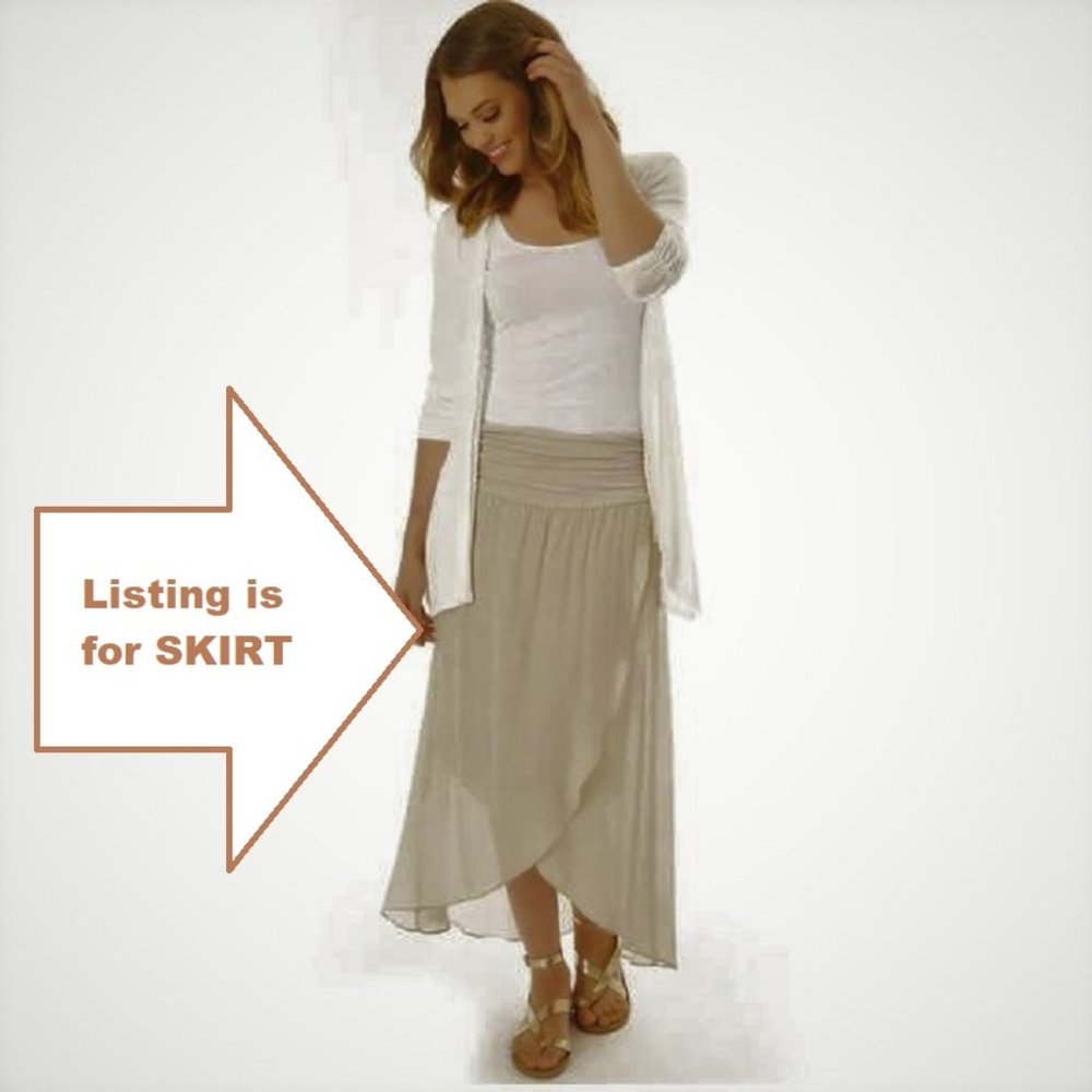 NEW Apt. 9 MAXI SKIRT BoHo Gauze High Low 16/18